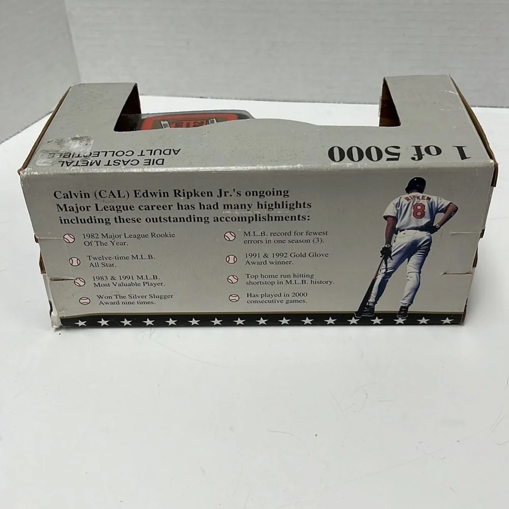Cal Ripken die cast metal 1936 dodge bank.